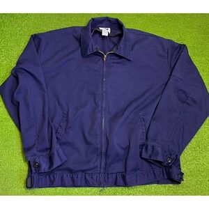 Vintag 80s Mechanics Jacket XL Reg. RedKap Bulwark USA Made Brass Zipper Work
